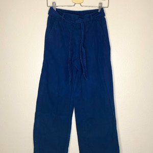 J. Crew Linen Straight Cropped pants, size 0, navy